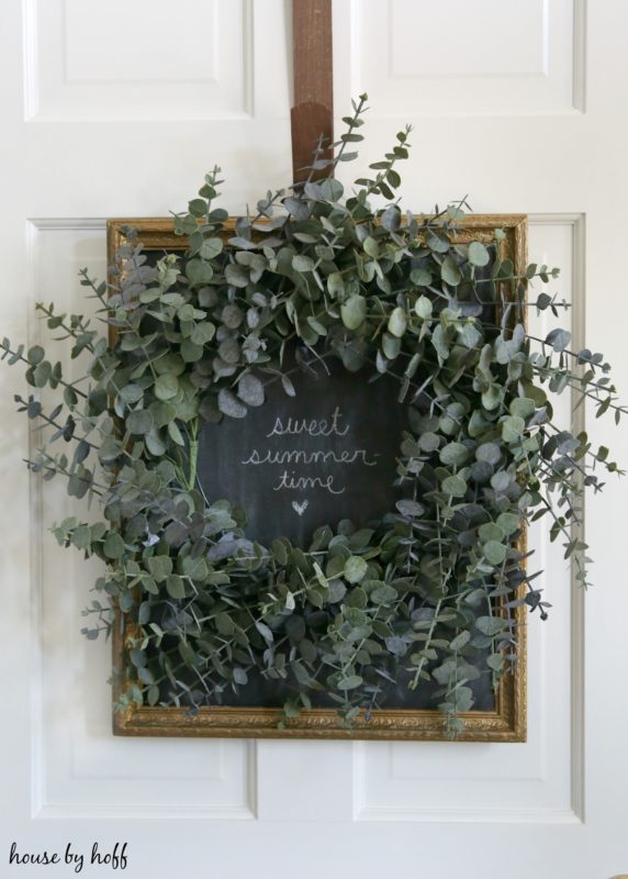 A Chalkboard Backdrop for a Wreath