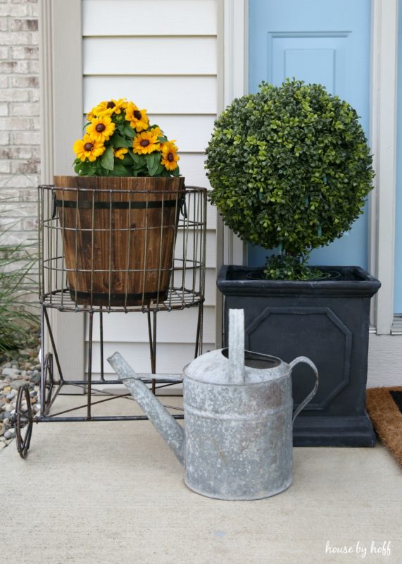 Topiary on the front stoop.