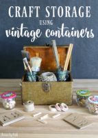 Craft Supply Storage Using Vintage Containers