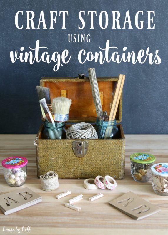 Craft Storage Using Vintage Containers via House by Hoff