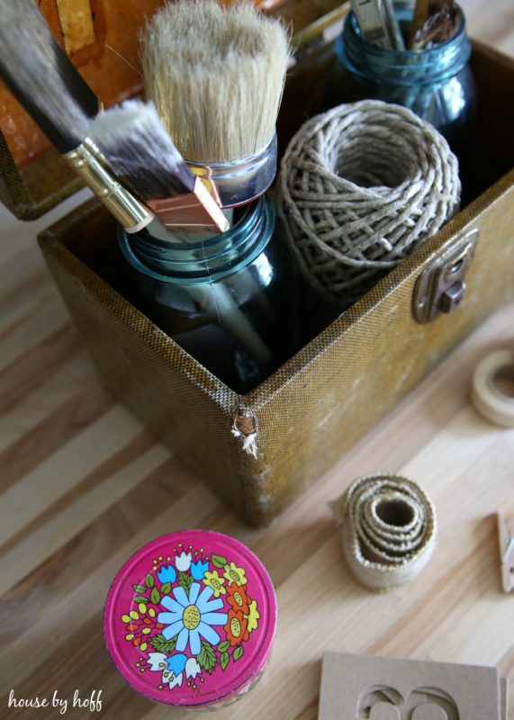 Craft Storage Using Vintage Containers via House by Hoff3