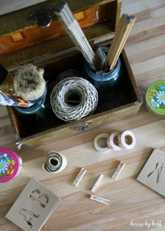 Craft Storage Using Vintage Containers via House by Hoff4