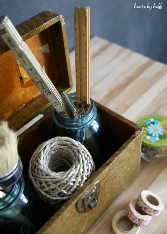 Craft Storage Using Vintage Containers via House by Hoff6