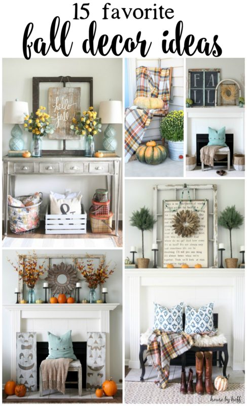 15 favorite fall decor ideas poster.