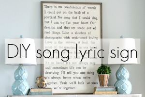 DIY Song Lyric Sign Button