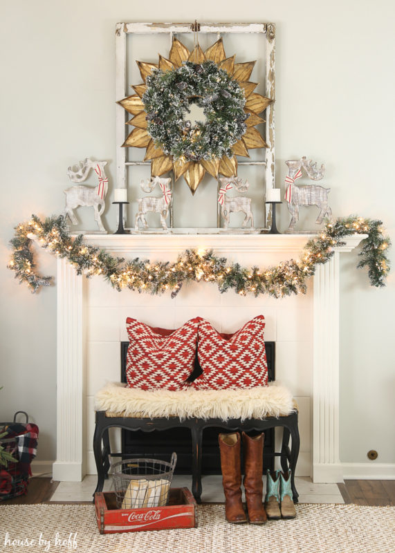 Classic Christmas Mantel via House by Hoff