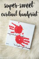 Super-Sweet Cardinal Handprint Gift
