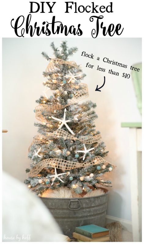 DIY Flocked Christmas Tree - House by Hoff