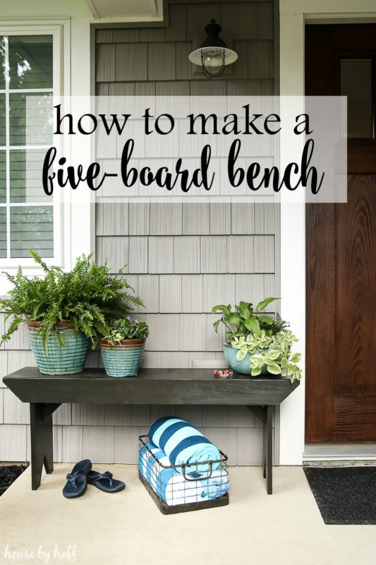 How to make a five board bench graphic.