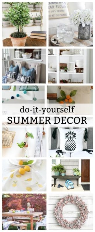 Do it yourself summer decor poster.