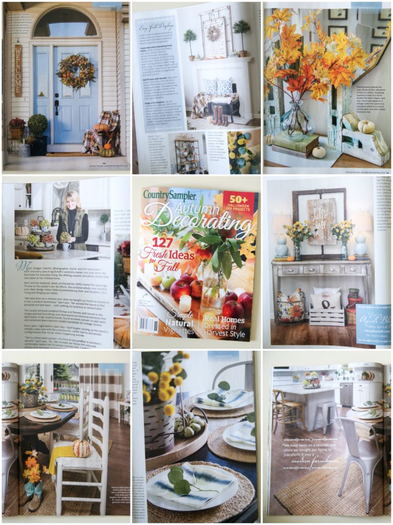 Our Home Featured in Country Sampler Autumn Decorating Issue House by