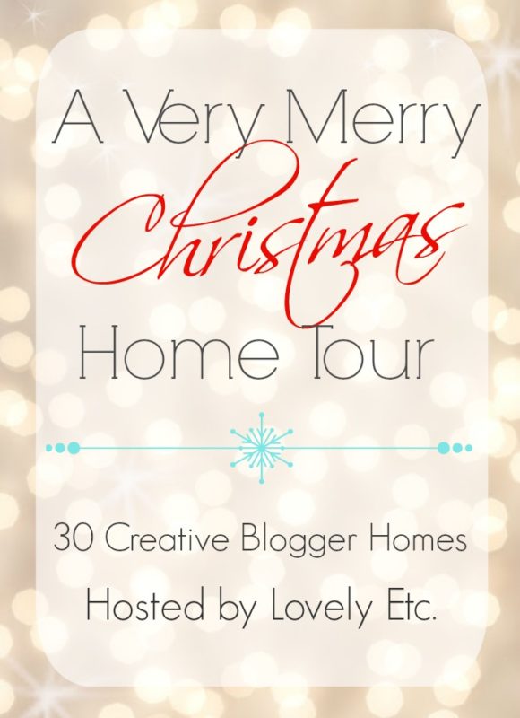 A very merry Christmas home tour blogger poster.