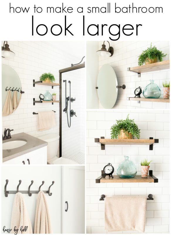 How to Make a Small Bathroom Look Larger: My Parents' Bathroom Makeover poster.