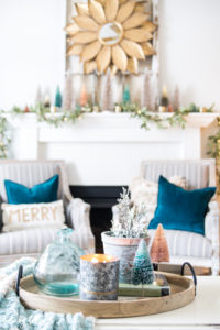 A Colorful Holiday Mantel