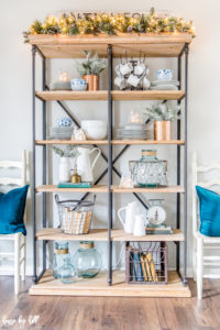 Open Shelves Styled for Winter