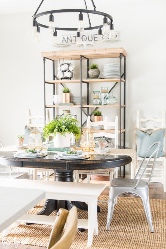 Bright Spring Dining Room and Tablescape