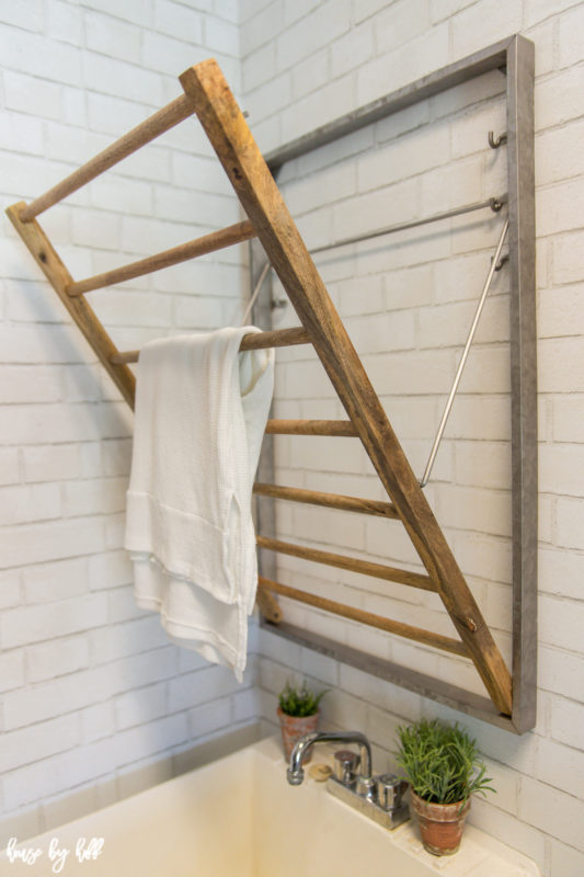 Drying Rack over Utility sink.