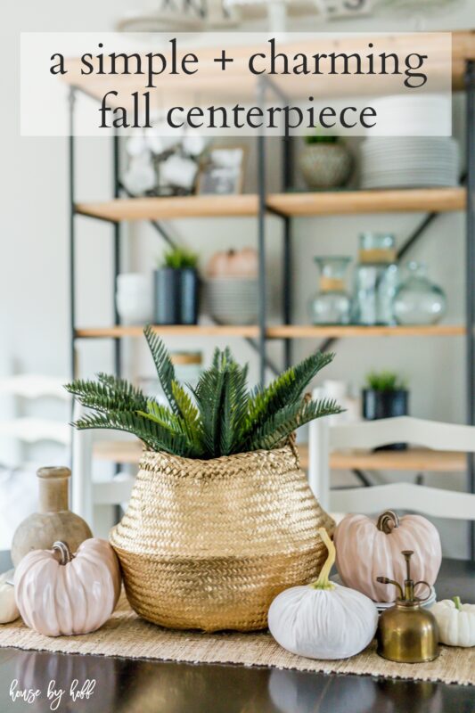 A Simple Charming Fall Centerpiece poster.