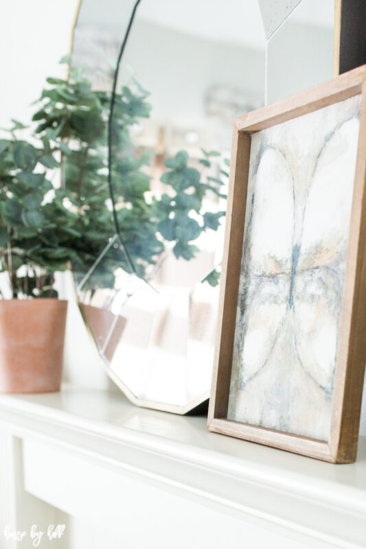 Butterfly Print on Mantel