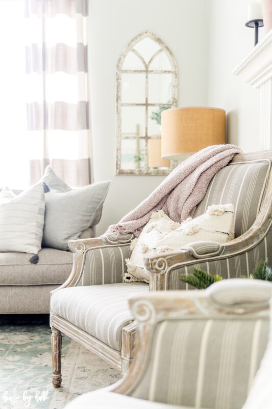 Gray European Farmhouse Armchairs