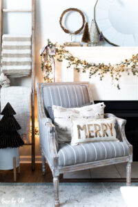 Elegant Holiday Living Room and Mantel