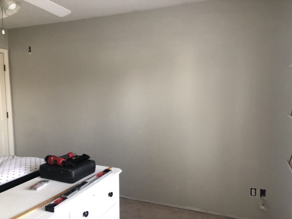 Wall Before Painted Vapor Trails by Benjamin Moore