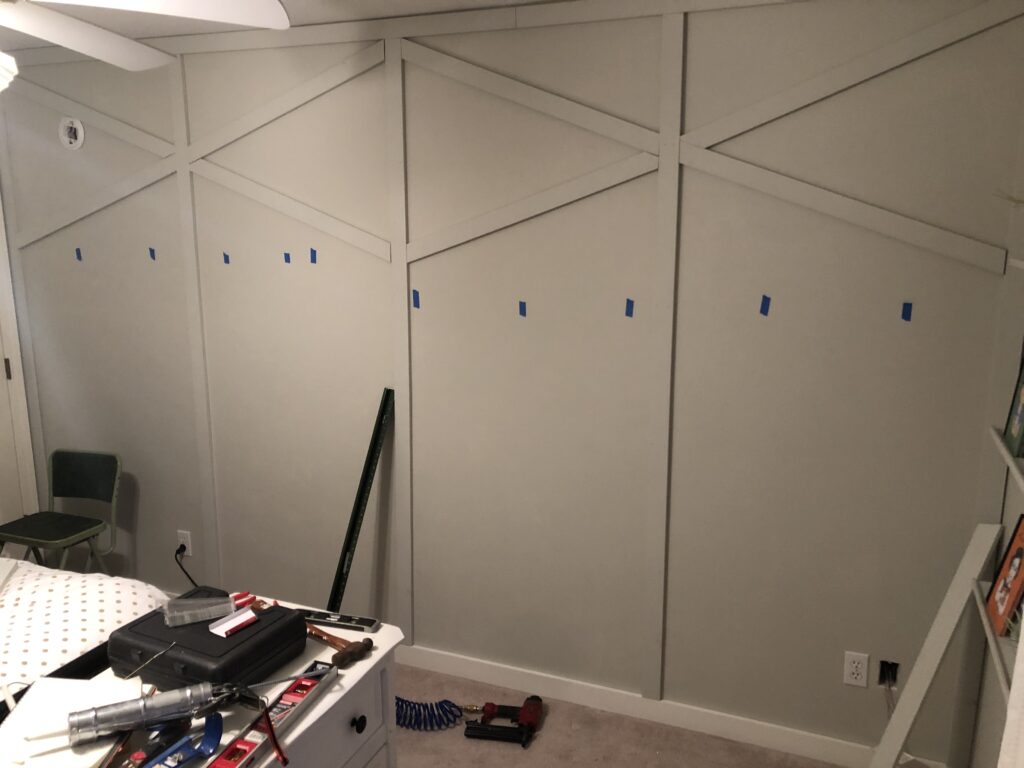 Constructing a DIY Board and Batten Triangle Wall